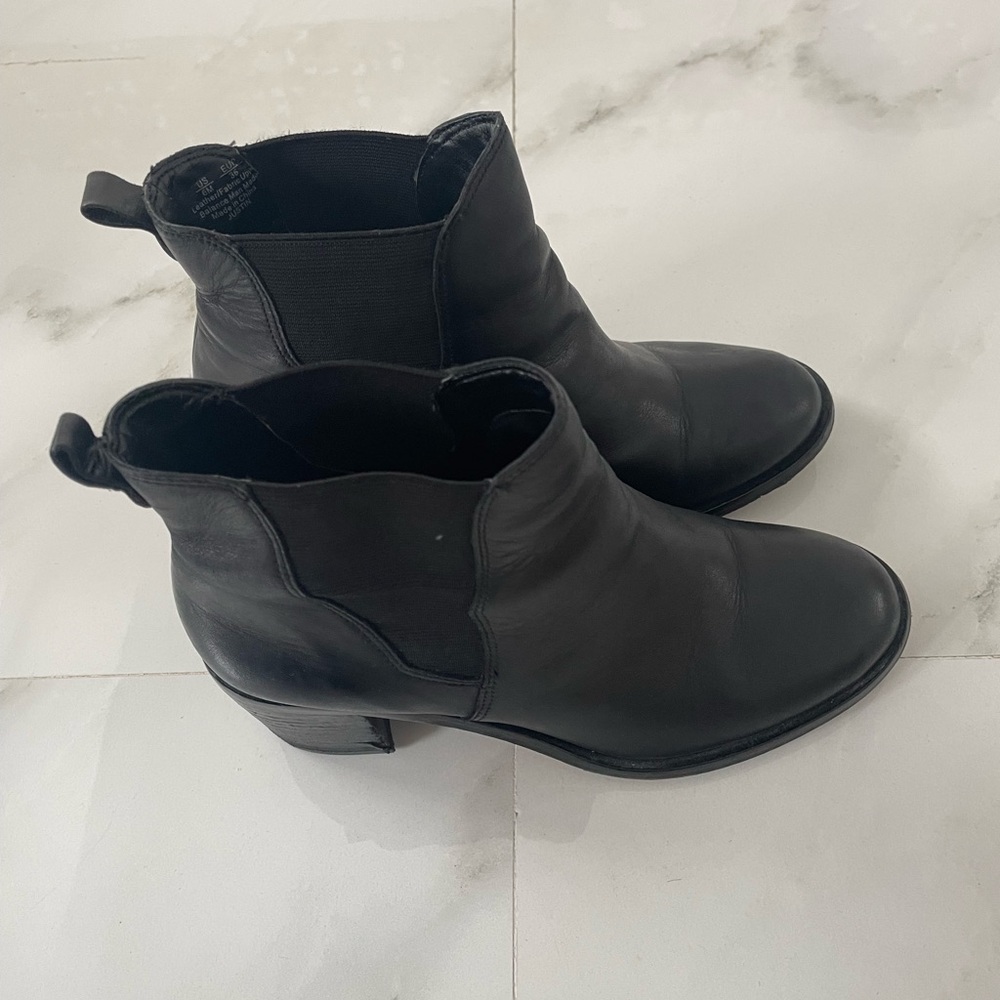 Sam Edelman Black Leather Ankle Boots
